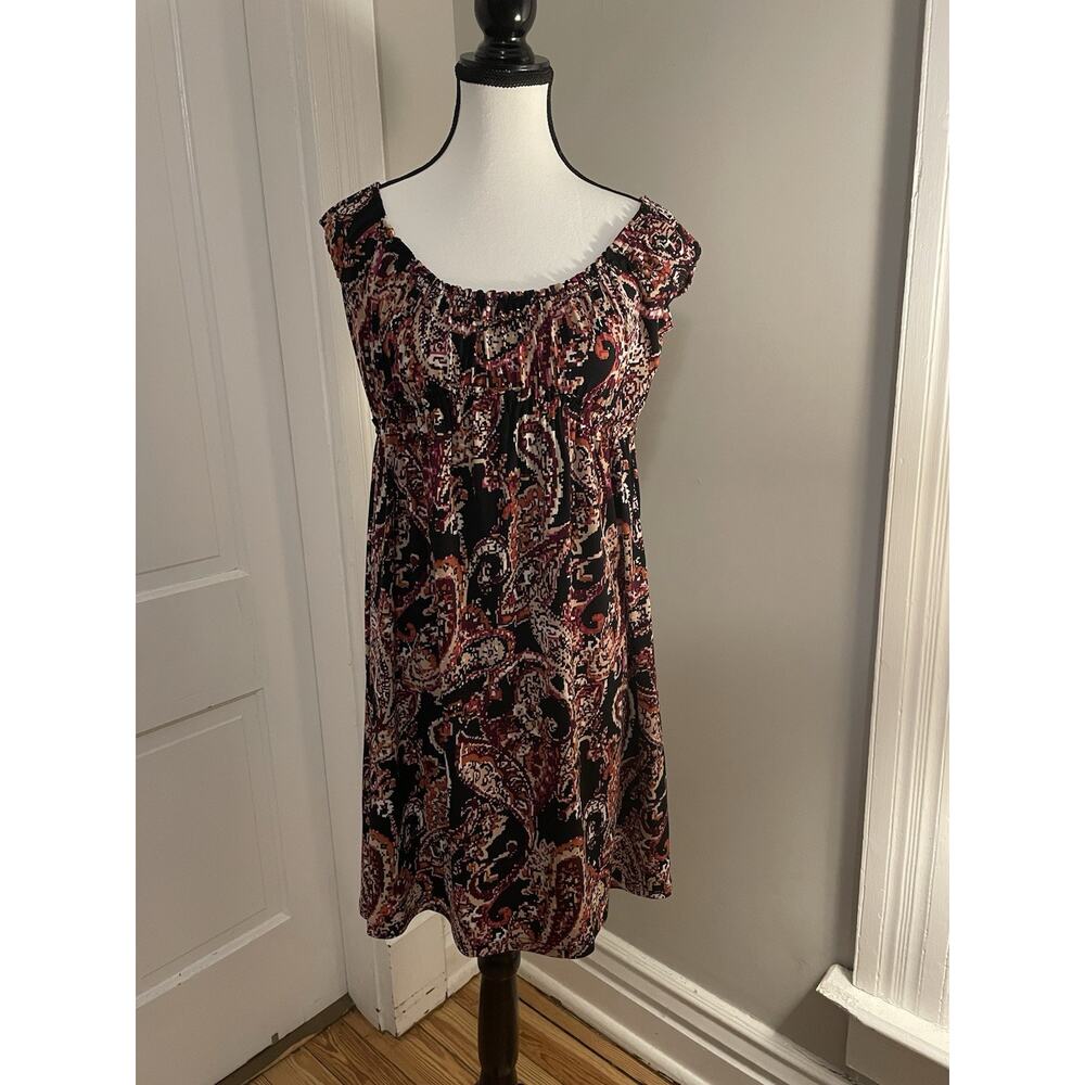 Liz Claiborne Women’s Multicolor Sleeveless Scoop Neck Knee Length Dress Size 4